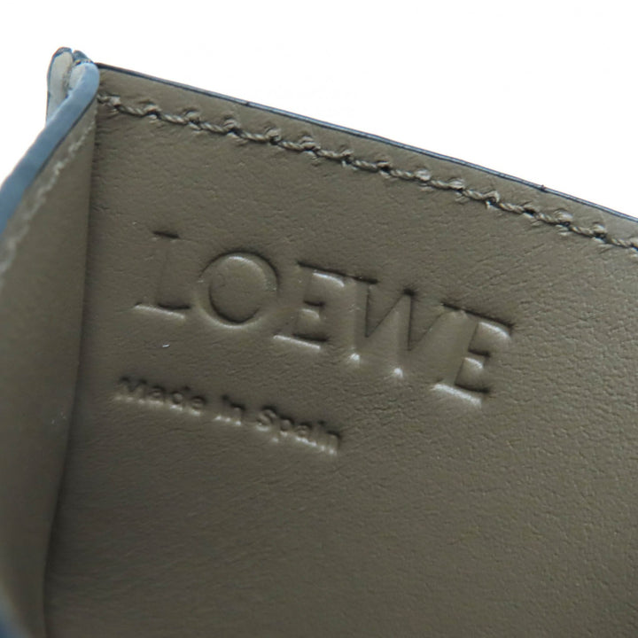 未使用品△LOEWE ロエベ C314322X01 SIGNATURE PLAIN CARDHOLDER シグネチャー プレーン カードホルダー ロゴ レザー カードケース 袋付