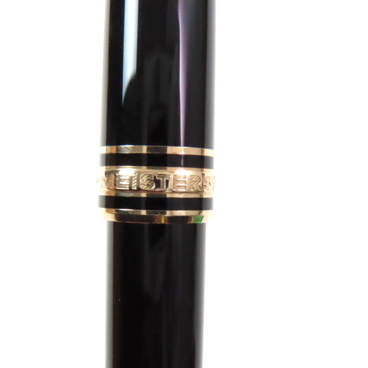 良品▼MONTBLANC モンブラン マイスターシュテュック クラシック ペン先14K Fニブ ホワイトスター 万年筆 ブラック ゴールド ドイツ製