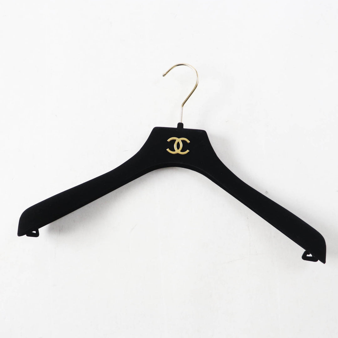 極美品◎CHANEL シャネル P78132 ココ総柄 ビジュココマーク付き ベロア 半袖 カットソー ブラック グレー 34 ハンガー付き 伊製 正規品
