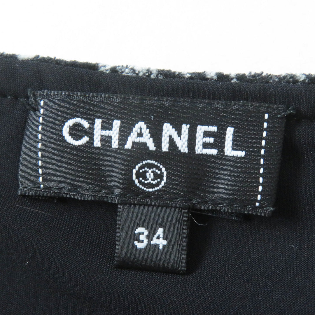 極美品◎CHANEL シャネル P78132 ココ総柄 ビジュココマーク付き ベロア 半袖 カットソー ブラック グレー 34 ハンガー付き 伊製 正規品