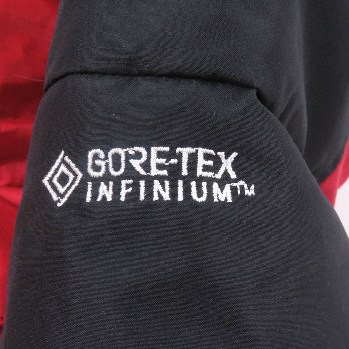 極美品□THE NORTH FACE ザ・ノースフェイス ND92031 Him Down Parka ロゴ刺繍 GORE-TEX PERTEX ダウンジャケット レッド S 正規品