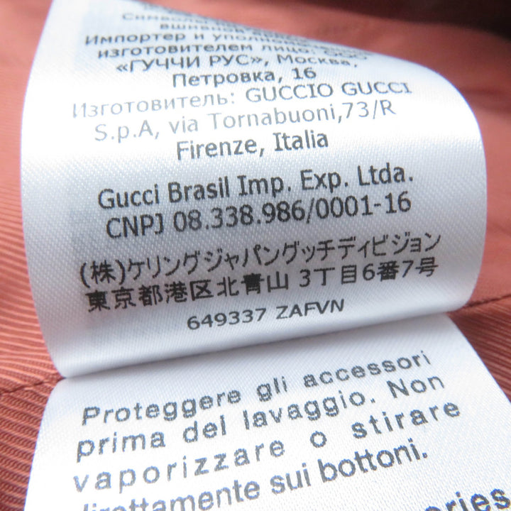 極美品☆GUCCI グッチ 652629 649337 ウール100％ ロゴ柄 ベスト・ジャケット 2点セット アンサンブル ブラウン 36 正規品 レディース