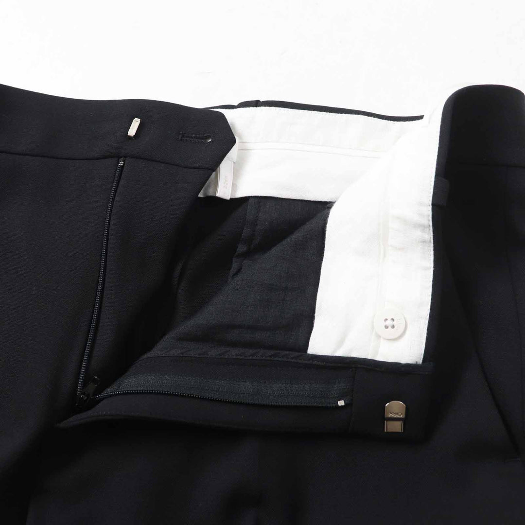 極美品◎Chloe クロエ CHC23APA ウール エラステン センタープレスパンツ ブラック 40 ハンガー付き イタリア製 正規品 レディース