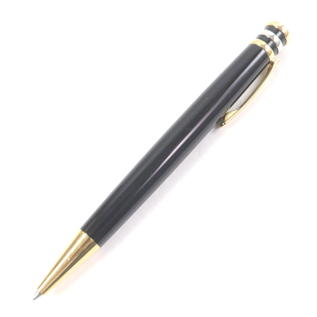 良品□Cartier カルティエ トリニティ ツイスト式 ボールペン ブラック ゴールド シルバー ケース付き ドイツ製 メンズ 筆記確認済み