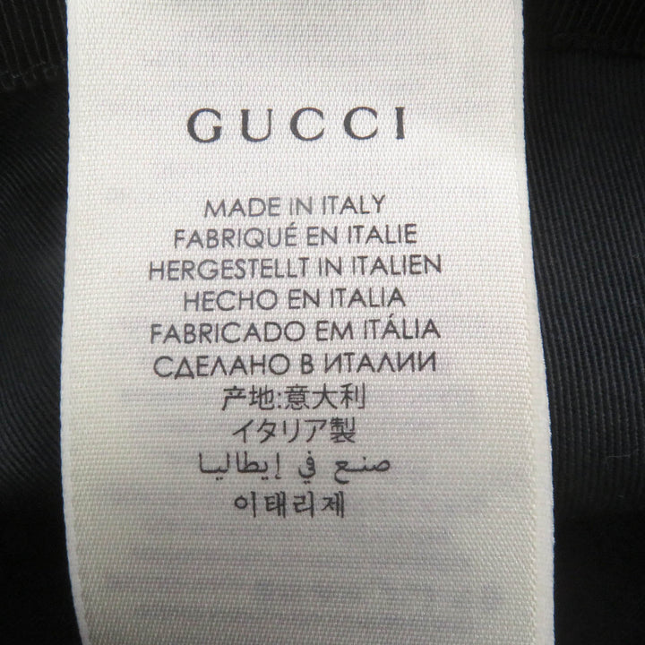美品□GUCCI グッチ 576587 GGキャンバス レザーパイピング フェドラハット バケットハット ブラック M/58cm イタリア製 正規品 メンズ