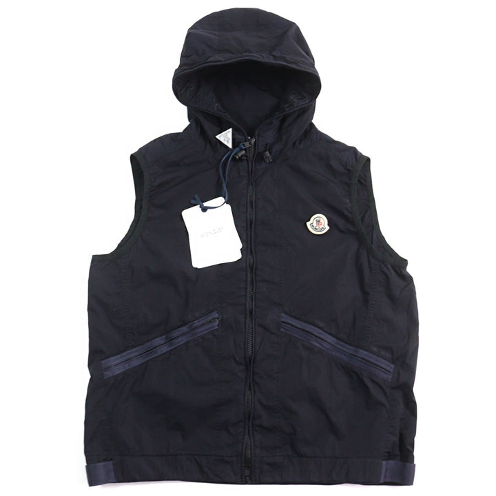 未使用品○MONCLER モンクレール 20SS TOUQUES ロゴエンブロイダリー ウェストアジャスター Wジップ フーデッド ベスト 4 正規品 メンズ