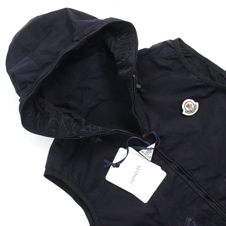 未使用品○MONCLER モンクレール 20SS TOUQUES ロゴエンブロイダリー ウェストアジャスター Wジップ フーデッド ベスト 4 正規品 メンズ