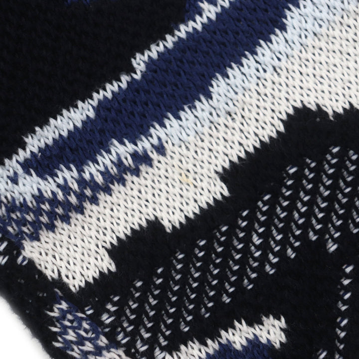 美品▼LOUIS VUITTON ルイヴィトン 20SS カモピケジャガード クルーネック ニットセーター ネイビー マルチ S イタリア製 正規品 メンズ