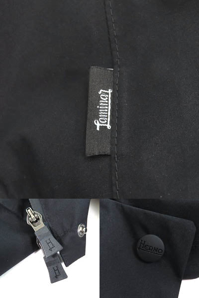 極美品★Herno ヘルノ 2021年製 GC00055DL ラミナー GORE-TEX 3WAY ナイロンコート ブラック 40 ハンガー・ガーメント付き 正規品