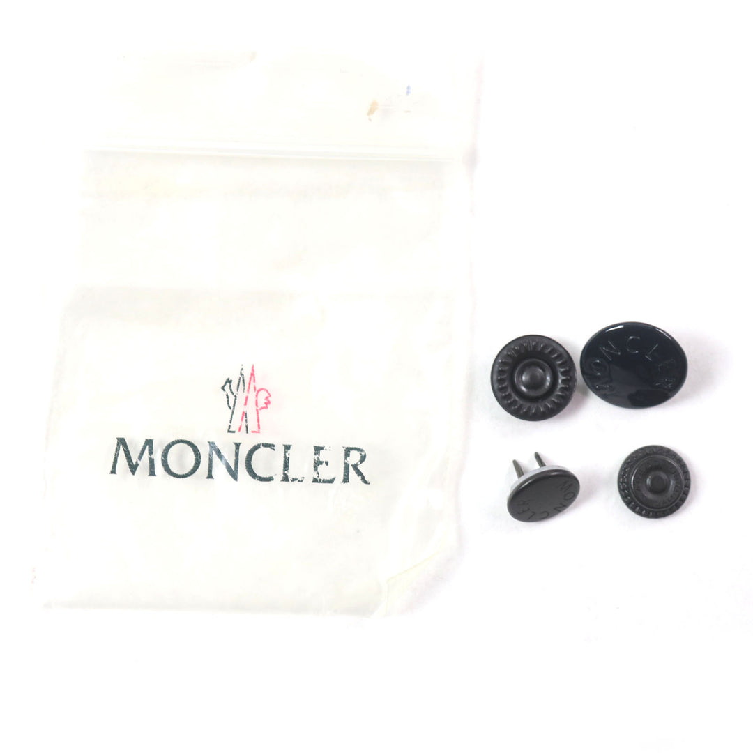 美品▼MONCLER モンクレール 19-20AW ALEIG フード付き ラバーワッペン WZIPUP ダウンジャケット ネイビー 1 ハンガー付き 正規品 メンズ