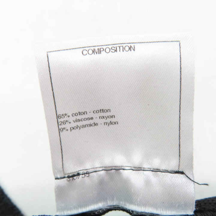 美品★CHANEL シャネル P49277 ココマークボタン付 台形 ラップスカート ミニスカート ブラック ホワイト 34 イタリア製 レディース