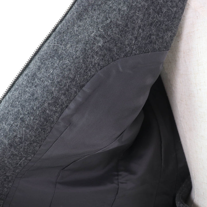 極美品★LEONARD FASHION レオナール ファッション ウール アンゴラ混 ノーカラージャケット＋スカート 2点set セットアップ 11/64-91