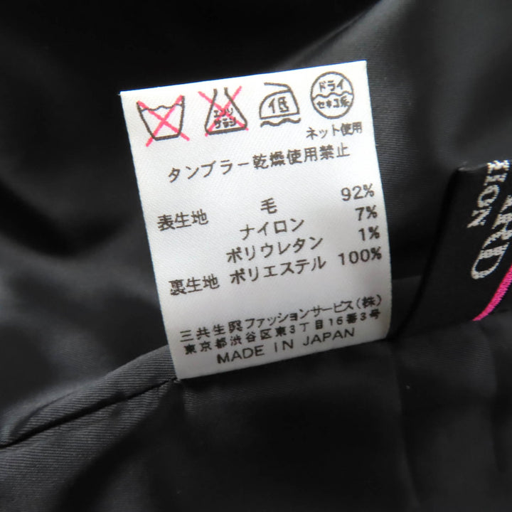 未使用品★LEONARD FASHION レオナール ファッション 0341900 レオパード 花柄 ウールジャケット ワンピース 2点set セットアップ 42