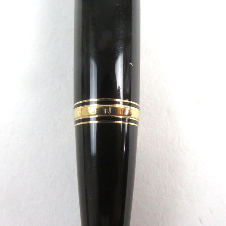 人気○MONTBLANC モンブラン ボエムルージュ ロゴ刻印 ストーン付 ホワイトスター ツイスト式 ボールペン ブラック ゴールド 筆記確認済