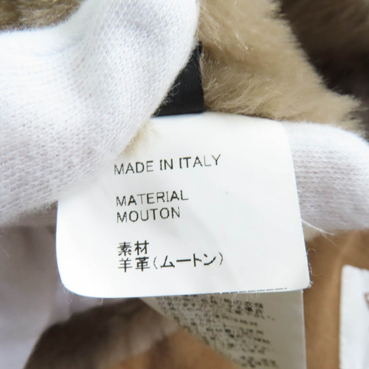 良品★EMMETI エンメティ ムートンコート アウター ベージュ 40 イタリア製 正規品 レディース