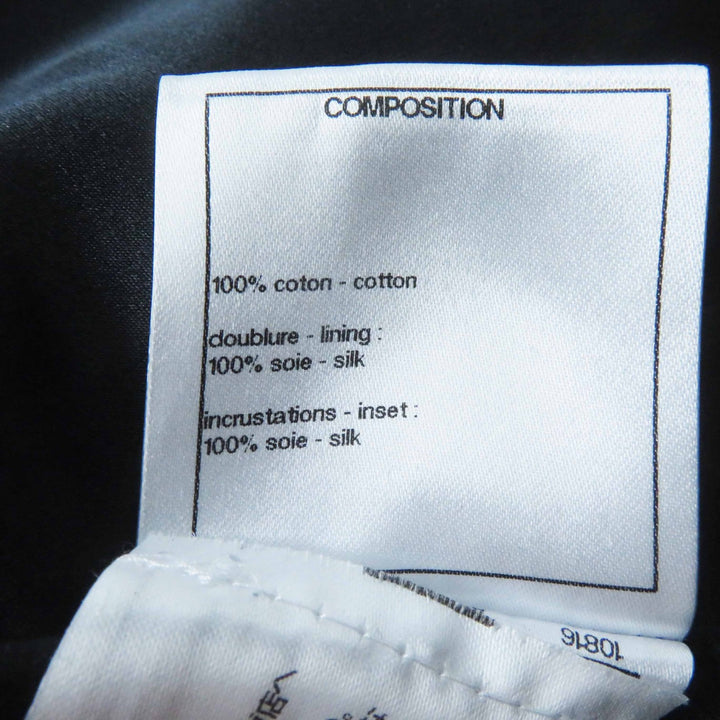 極美品◎CHANEL シャネル P60011 一部・裏地シルク100％ ココボタン 総柄 ショールカラーコート ブラック ライトベージュ 36 仏製 正規品