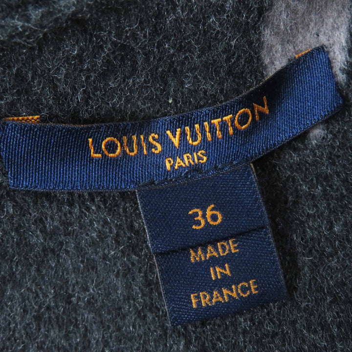 極美品◎LOUIS VUITTON ルイヴィトン 20AW モノグラム スリーブレス Aライン ドレス／ワンピース ダークグレー ライトピンク 36 正規品