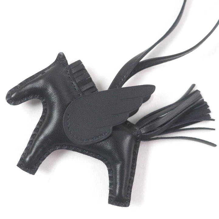 極美品□HERMES エルメス アニョーミロ ロデオチャーム PM ペガサス レザー ストラップ バッグチャーム W刻印 イタリア製 レディース