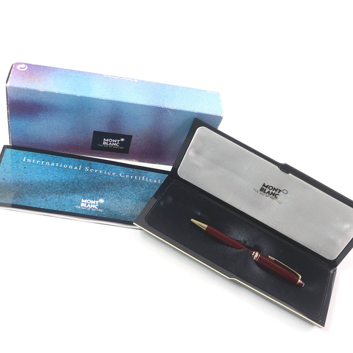 良品□MONTBLANC モンブラン マイスターシュテュック クラシック ツイスト式 ボールペン ボルドー ゴールド ドイツ製 筆記確認済み
