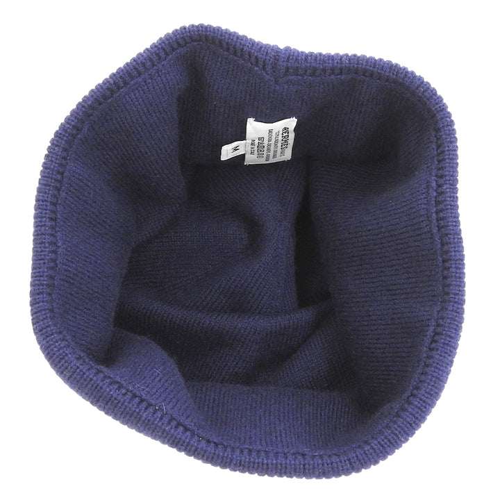 未使用品▲HERMES エルメス 23AW 232019N BONNET FEMME カシミヤ100％ Hロゴ ニットキャップ ネイビー M 保存袋付 イタリア製 レディース