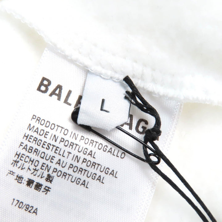 美品△BALENCIAGA バレンシアガ 21AW 651799 コットン100％ LGBTQロゴ レインボー刺繍 オーバーサイズ プルオーバー パーカー L 正規品