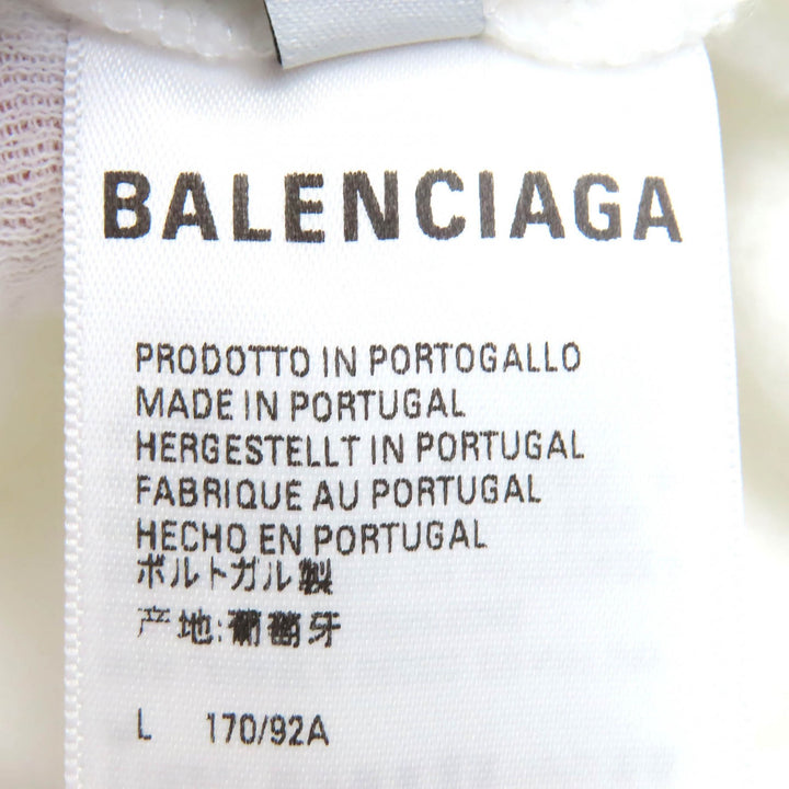 美品△BALENCIAGA バレンシアガ 21AW 651799 コットン100％ LGBTQロゴ レインボー刺繍 オーバーサイズ プルオーバー パーカー L 正規品