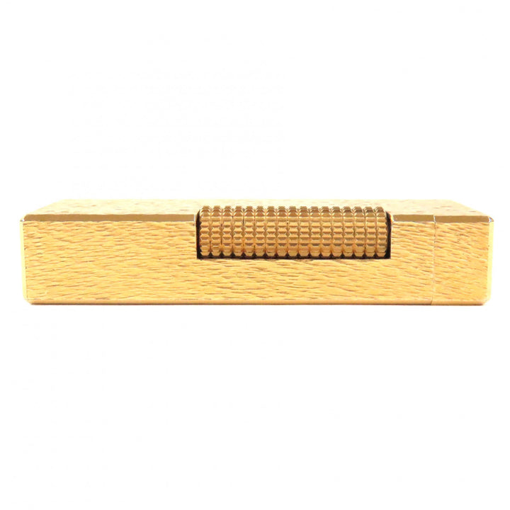 美品△Dunhill ダンヒル 総柄 スクエア ローラー式 ガスライター 喫煙グッズ ゴールド メンズ 着火確認済み オススメ◎