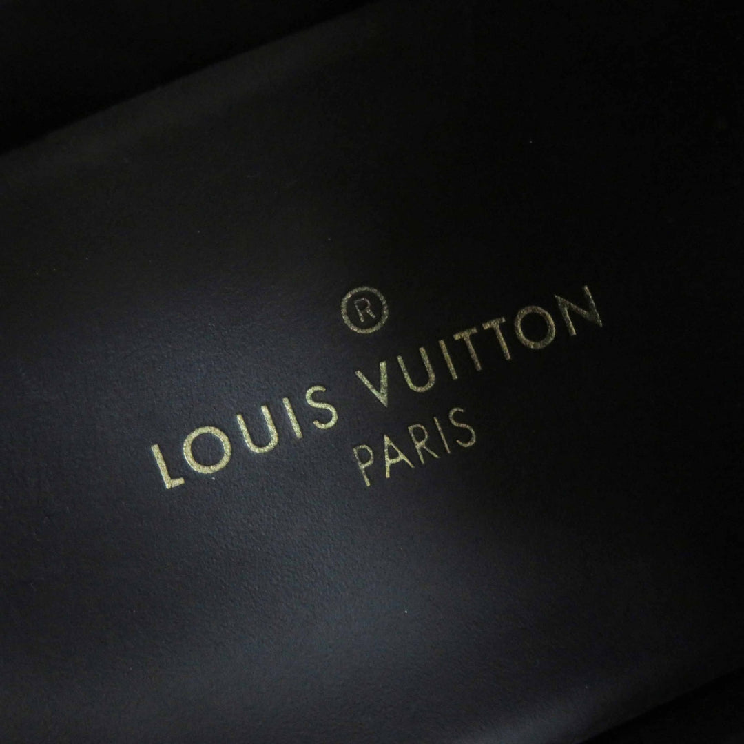 美品◎LOUIS VUITTON ルイヴィトン フロントローライン モノグラムキャンバス パテントレザー スニーカー ブラウン 35.5 箱・保存袋付き