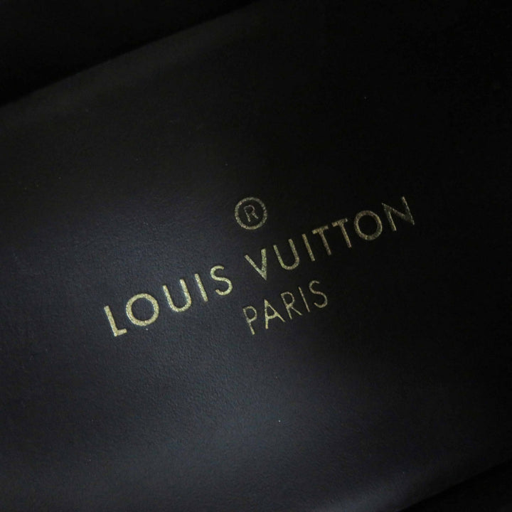 美品◎LOUIS VUITTON ルイヴィトン フロントローライン モノグラムキャンバス パテントレザー スニーカー ブラウン 35.5 箱・保存袋付き