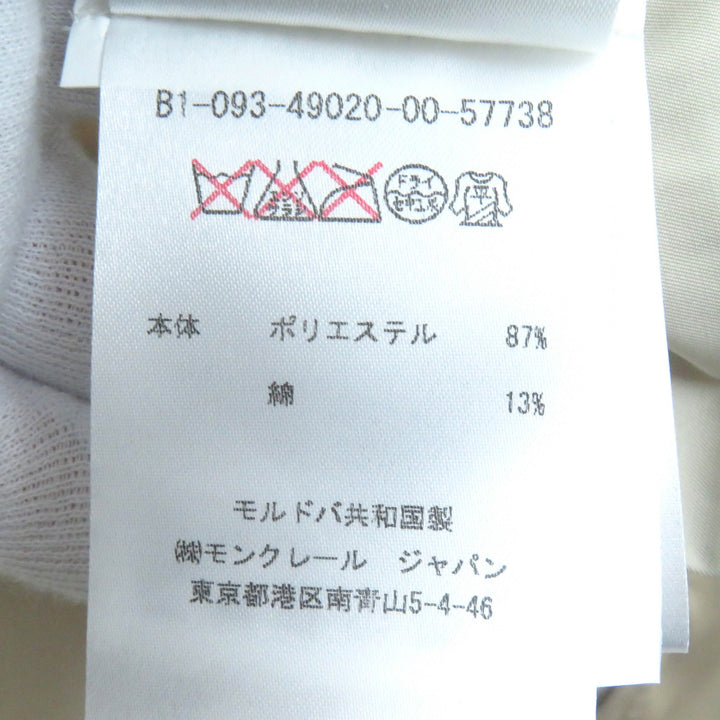 美品△MONCLER モンクレール GOBIE ロゴタグ ロゴボタン ベルト付 コットン混 ナイロントレンチコート ベージュ 0 正規品 レディース