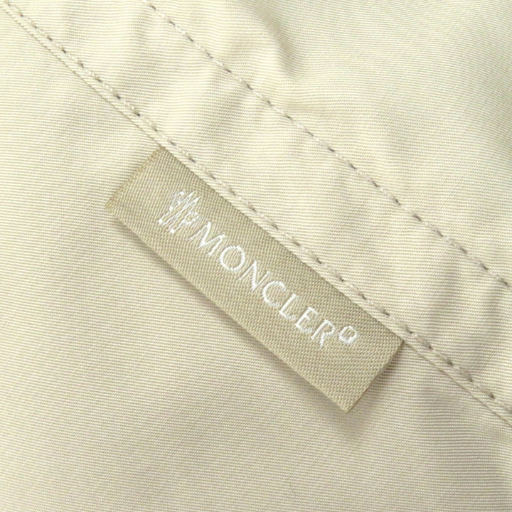 美品△MONCLER モンクレール GOBIE ロゴタグ ロゴボタン ベルト付 コットン混 ナイロントレンチコート ベージュ 0 正規品 レディース