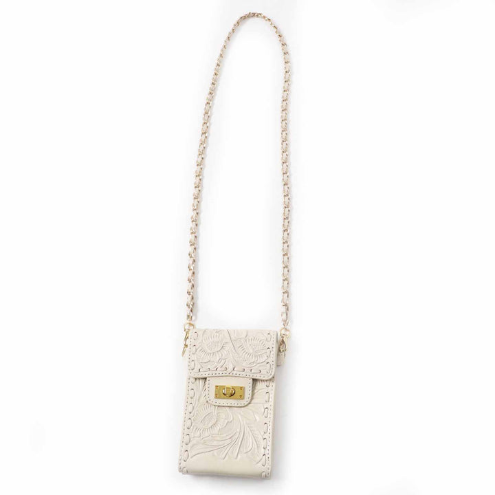 極美品◎Carving Tribes カービング トライブス Chain mini BAG チェインミニバッグ レザーショルダーバッグ ベージュ ゴールド金具 袋