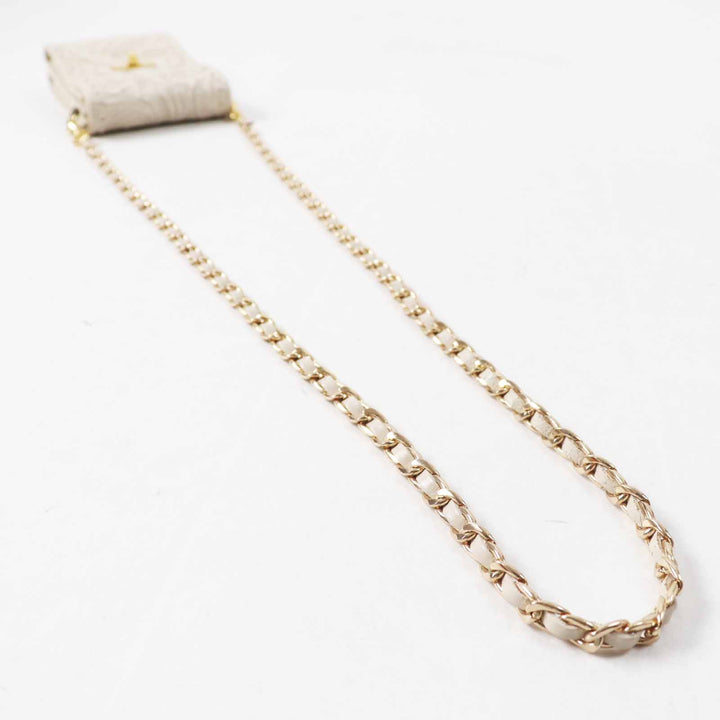 極美品◎Carving Tribes カービング トライブス Chain mini BAG チェインミニバッグ レザーショルダーバッグ ベージュ ゴールド金具 袋