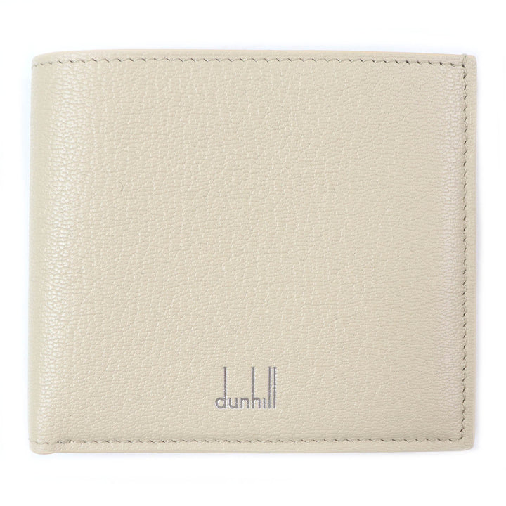 未使用品□Dunhill ダンヒル デューク ビルフォールド ファインレザー 二つ折り財布 札入れ ライトベージュ 箱付き イタリア製 メンズ