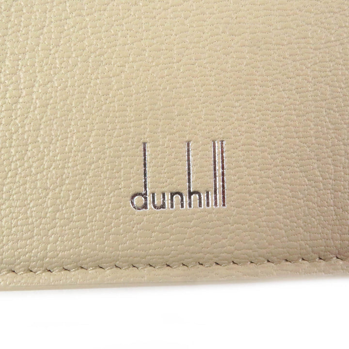 未使用品□Dunhill ダンヒル デューク ビルフォールド ファインレザー 二つ折り財布 札入れ ライトベージュ 箱付き イタリア製 メンズ