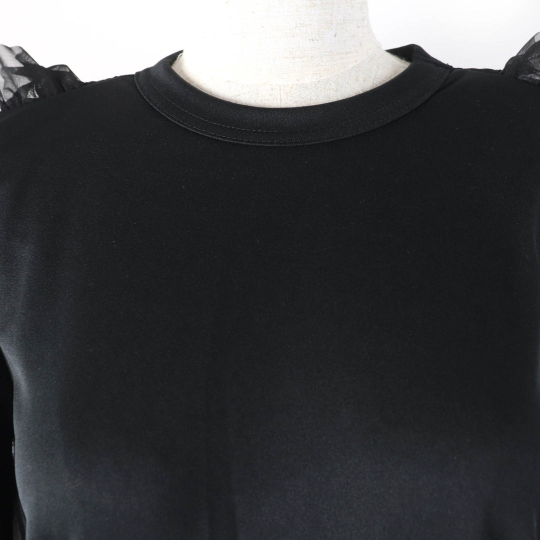 極美品☆COMME des GARCONS コムデギャルソン 2021年製 GH-T005 バックレイヤードデザイン ディアードチュール 長袖カットソー XS 正規品
