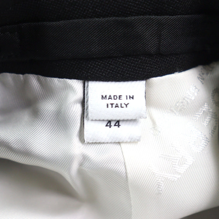 極美品○BURBERRY LONDON バーバリーロンドン 4559227 バイカラー 裏地ロゴ総柄 シングル ドッキング テーラードジャケット 44 正規品