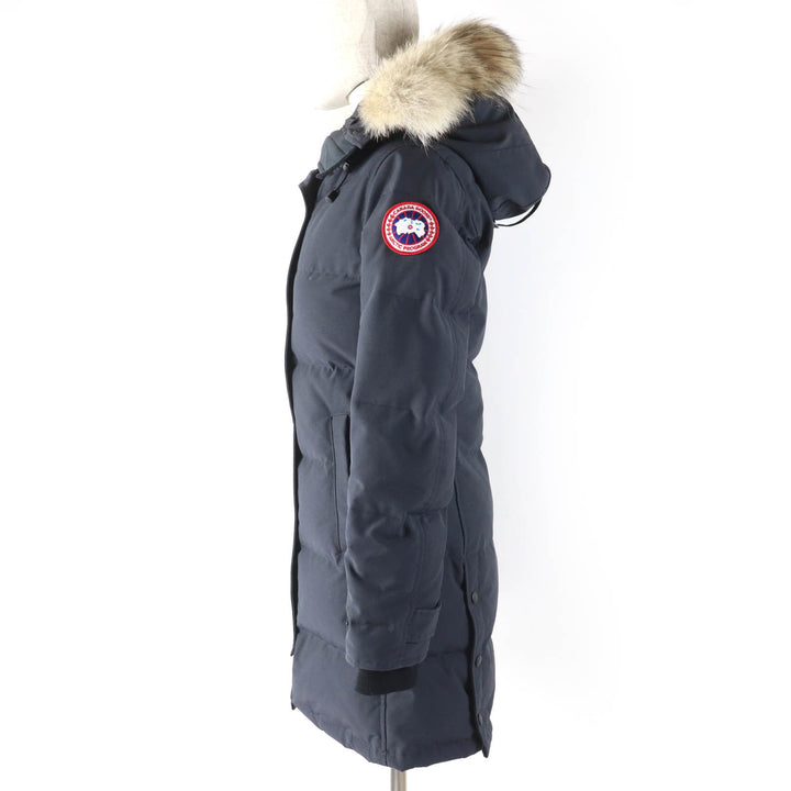 良品☆CANADA GOOSE カナダグース 2302JL MACKENZIE マッケンジーパーカ ファー・フード付 ダウンコート ネイビー S 正規品 レディース