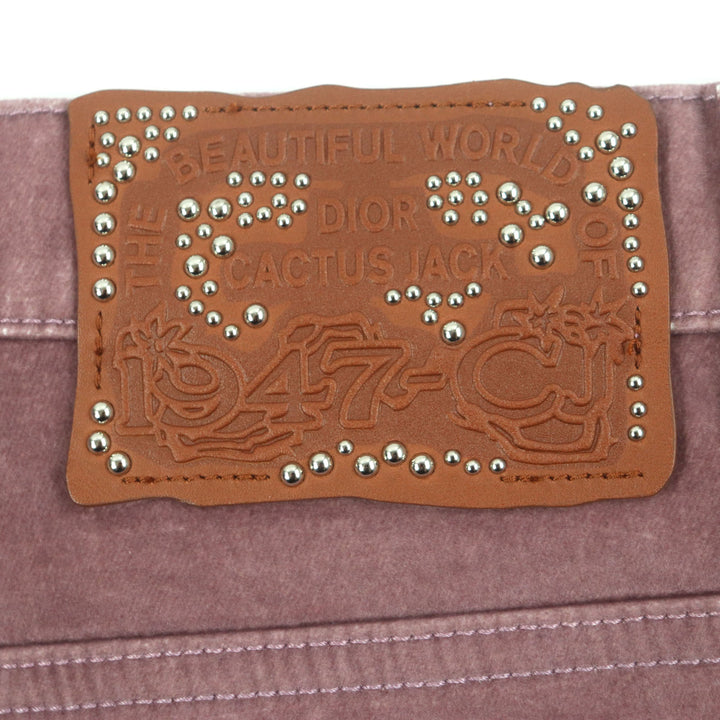 美品▼ディオール オム カクタスジャック 193D011EY512 SLIM17-REGULAR レザーパッチ ロゴ刺繍 スリムフィットジーンズ パンツ 33 正規品