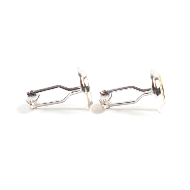 極美品○Dunhill ダンヒル オーバルシェイプ テクスチャー加工 ストライプ カフスボタン カフリンクス SV925 シルバー系 総重量11.20g