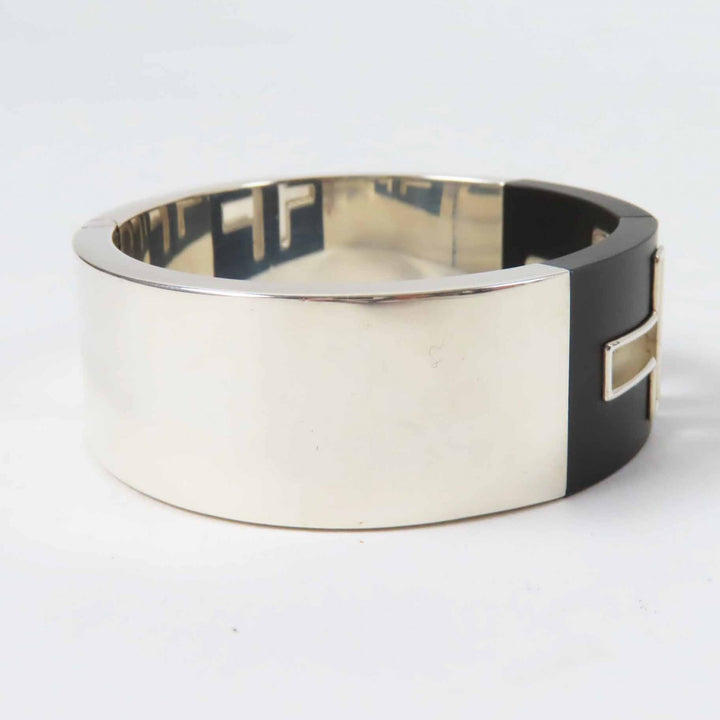 美品◎TIFFANY&amp;Co. ティファニー Tカット アウト バングル／ブレスレット AG925 シルバー ブラック レディース