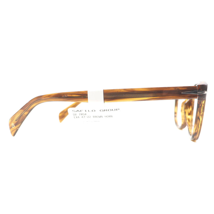 未使用品▼Eyewear by David Beckham アイウェア バイ デイヴィッド・ベッカム DB7050 マーブル柄 メガネ アイウェア クリアブラウン 145