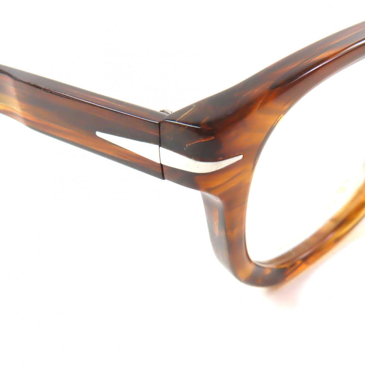 未使用品▼Eyewear by David Beckham アイウェア バイ デイヴィッド・ベッカム DB7050 マーブル柄 メガネ アイウェア クリアブラウン 145