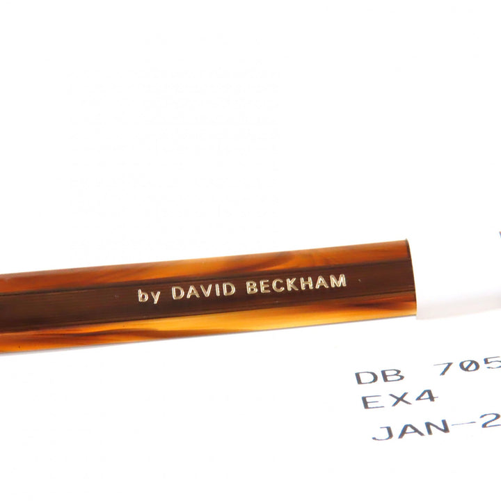 未使用品▼Eyewear by David Beckham アイウェア バイ デイヴィッド・ベッカム DB7050 マーブル柄 メガネ アイウェア クリアブラウン 145