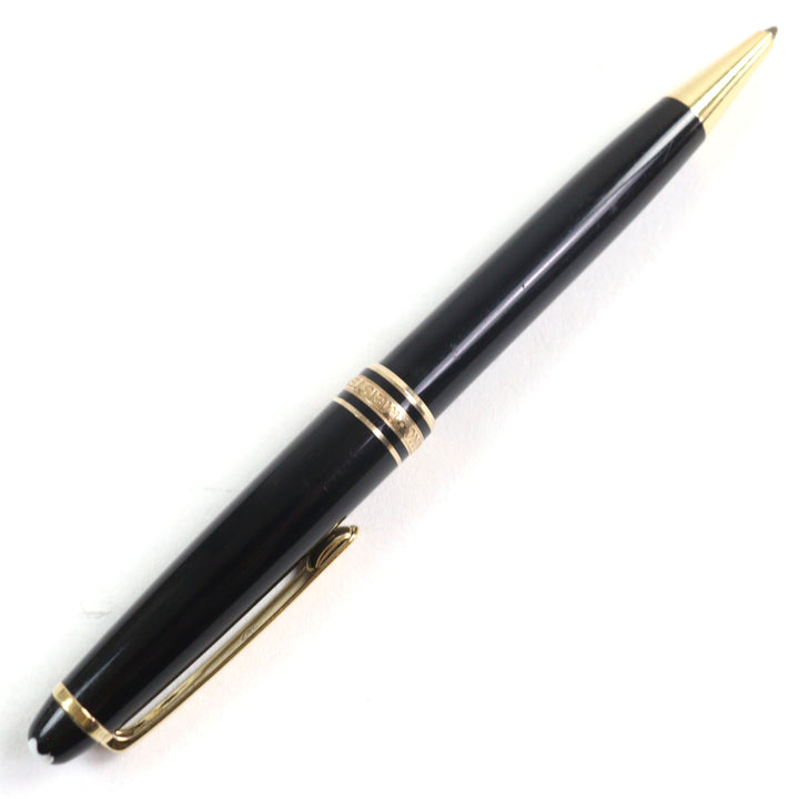 良品○MONTBLANC モンブラン マイスターシュテュック クラシック ロゴ刻印 ホワイトスター ツイスト式 ボールペン ドイツ製 筆記確認済み