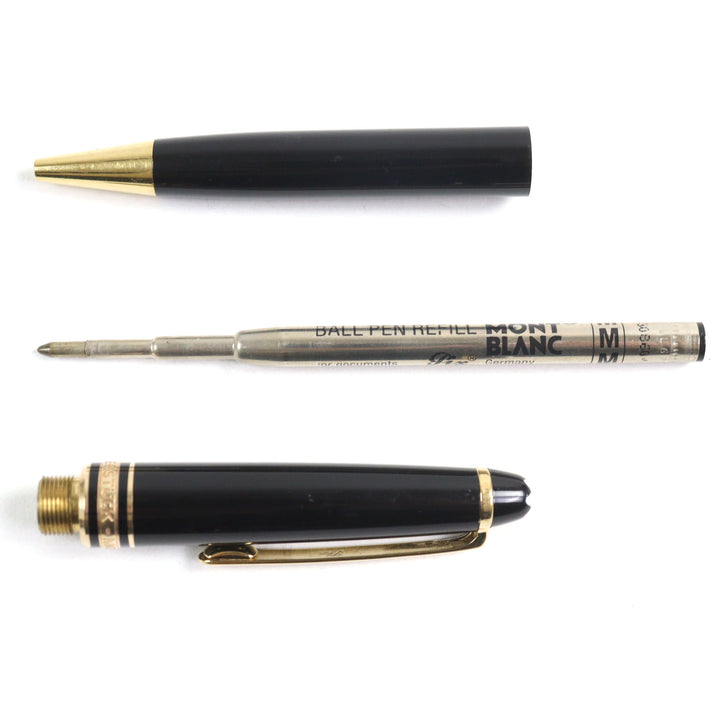 良品○MONTBLANC モンブラン マイスターシュテュック クラシック ロゴ刻印 ホワイトスター ツイスト式 ボールペン ドイツ製 筆記確認済み