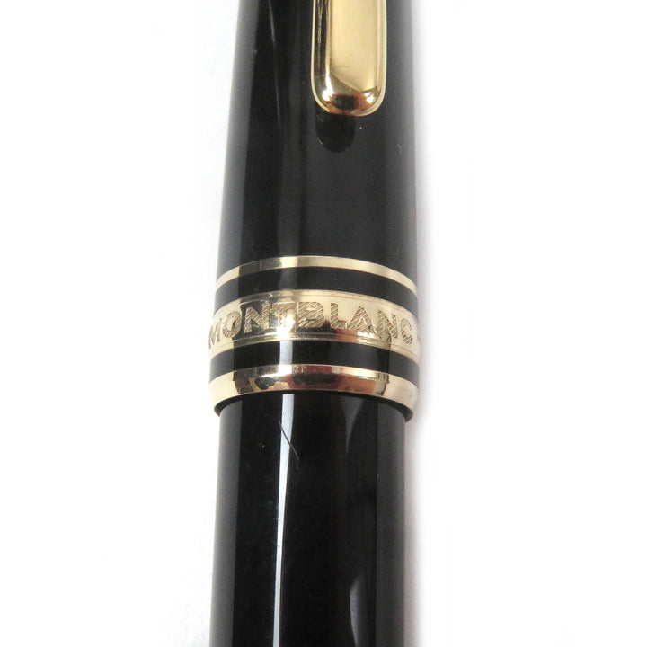 良品□MONTBLANC モンブラン マイスターシュテュック クラシック ペン先14K Fニブ キャップ式 万年筆 ブラック ゴールド 西ドイツ製