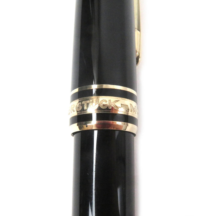 良品□MONTBLANC モンブラン マイスターシュテュック クラシック ペン先14K Fニブ キャップ式 万年筆 ブラック ゴールド 西ドイツ製