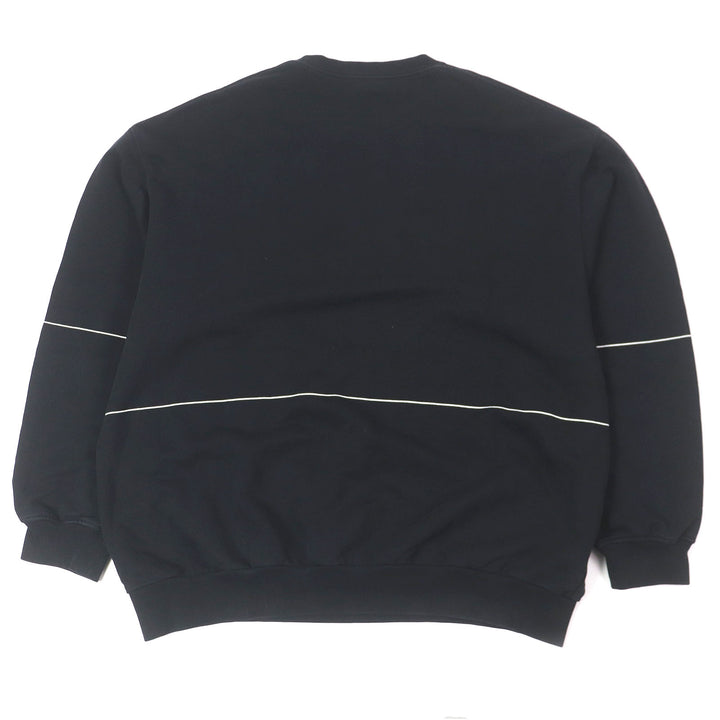 美品□BALENCIAGA バレンシアガ 17AW 485994 コットン100％ HOMME刺繍 オーバーサイズ トレーナー スウェットシャツ ブラック XL 正規品