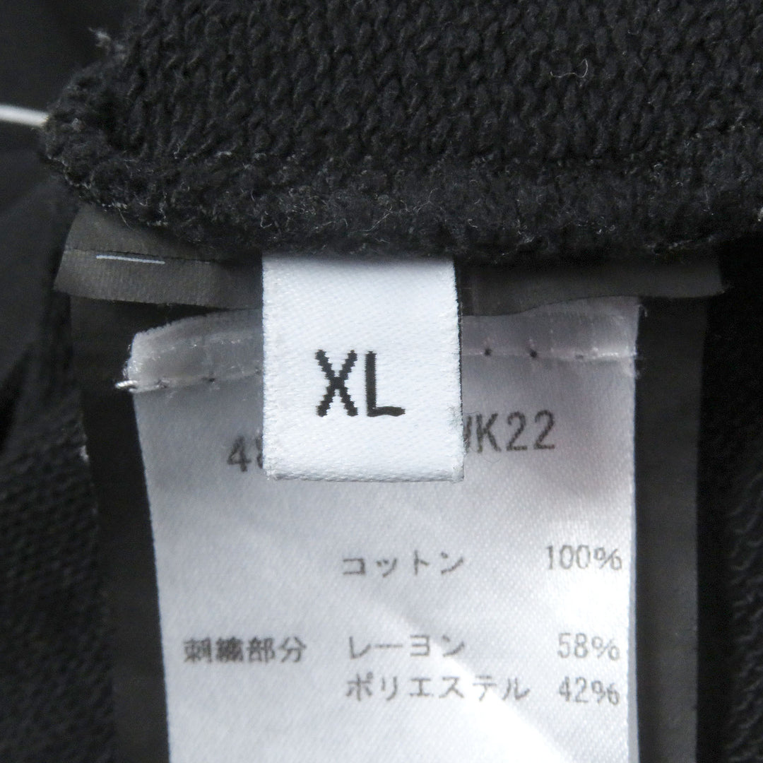 美品□BALENCIAGA バレンシアガ 17AW 485994 コットン100％ HOMME刺繍 オーバーサイズ トレーナー スウェットシャツ ブラック XL 正規品